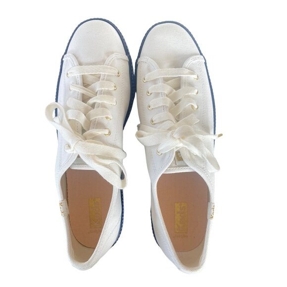 Keds Women's Triple Up Webbing Canvas Sneaker Women's 10 White Navy - Picture 9 of 14